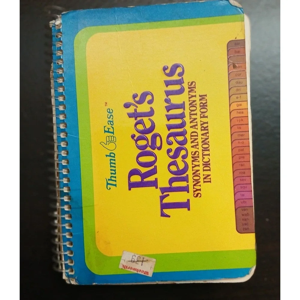 1980 Thumb Ease Roget's Thesaurus Pocket Size Thumb-Indexed Spindex Corp